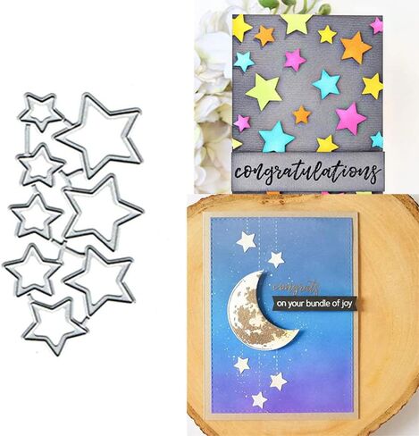 8 قطع من قوالب قطع معدنية لنجوم عيد الميلاد، 8 قطع من قوالب قطع نجوم عيد الميلاد، استنسل مقطوعة يدويًا، بطاقات قصاصات تزيينية، قوالب ورقية مزخرفة لصنع بطاقات الألبومات in Kuwait