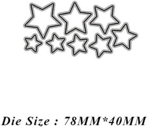 8 قطع من قوالب قطع معدنية لنجوم عيد الميلاد، 8 قطع من قوالب قطع نجوم عيد الميلاد، استنسل مقطوعة يدويًا، بطاقات قصاصات تزيينية، قوالب ورقية مزخرفة لصنع بطاقات الألبومات in Kuwait