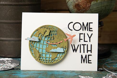 Tim Holtz Sizzix Thinlits Vault World Travel, 45 Dies, Carnora Two-Ended Die Release Gadget, 2 Item Bundle, silver in Saudi Arabia