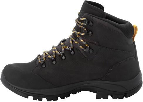 Jack Wolfskin Men's Rebellion Texapore Mid M Hiking Shoe, Phantom/Burly Yellow XT, 13 in Saudi Arabia
