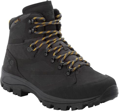 Jack Wolfskin Men's Rebellion Texapore Mid M Hiking Shoe, Phantom/Burly Yellow XT, 13 in Saudi Arabia