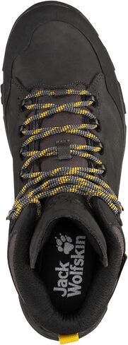 Jack Wolfskin Men's Rebellion Texapore Mid M Hiking Shoe, Phantom/Burly Yellow XT, 13 in Saudi Arabia