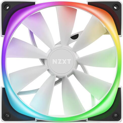 NZXT AER RGB 2-140 مم - HF-28140-B1 - تخصيصات الإضاءة المتقدمة - أطراف الجناح - محمل ديناميكي سائل - مروحة LED RGB PWM لـ NZXT RGB - فردية (وحدة التحكم في الإضاءة مطلوبة وغير متضمنة) in Kuwait