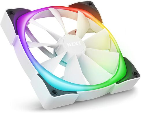 NZXT AER RGB 2-140 مم - HF-28140-B1 - تخصيصات الإضاءة المتقدمة - أطراف الجناح - محمل ديناميكي سائل - مروحة LED RGB PWM لـ NZXT RGB - فردية (وحدة التحكم في الإضاءة مطلوبة وغير متضمنة) in Kuwait