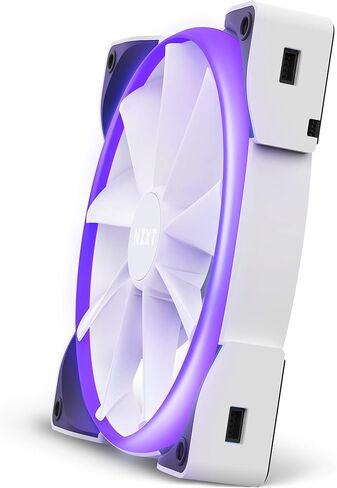 NZXT AER RGB 2-140 مم - HF-28140-B1 - تخصيصات الإضاءة المتقدمة - أطراف الجناح - محمل ديناميكي سائل - مروحة LED RGB PWM لـ NZXT RGB - فردية (وحدة التحكم في الإضاءة مطلوبة وغير متضمنة) in Kuwait