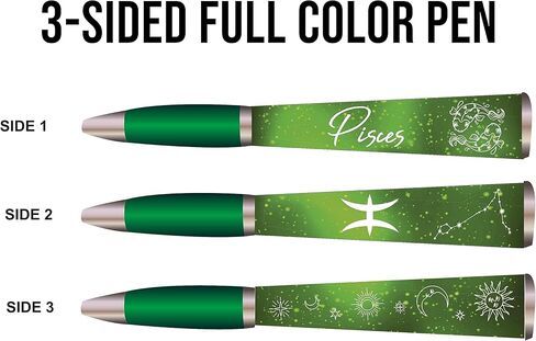 قلم حبر جاف بعلامة زودياك (قلم واحد، 3 جوانب) هدية قلم زودياك، تصميم كوكبة أقلام رائعة، هدايا زودياك أقلام جميلة - أقلام فاخرة هدايا تنجيم رائعة للنساء والرجال (قلم السرطان) in Kuwait