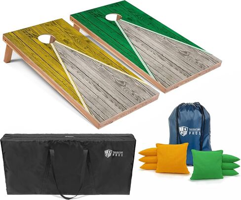 Tailgating Pros Lightweight Pyramid Design Cornhole Board Set w/Bean Bags and Carrying Case - 4'x2' Regulation Cornhole Game in Saudi Arabia