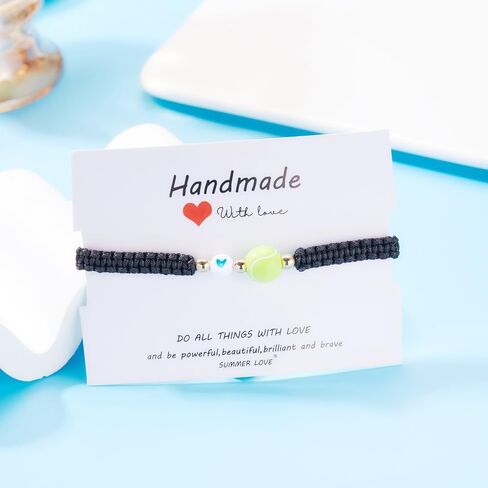 xam للجنسين كرة القدم كرة القدم الرجبي البيسبول مضفر الأساور الرياضية قابل للتعديل الأساور الرياضية مع بطاقة اليدوية مطرز الكرة سحر الأساور للنساء الرجال الرياضة تفضل الهدايا in Kuwait