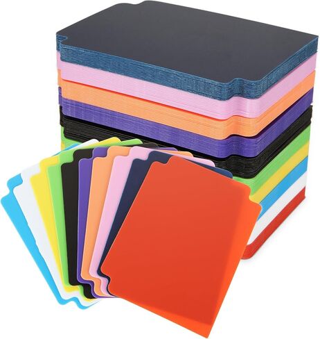 150 قطعة من فواصل بطاقات التداول، فواصل صفحات بطاقات التداول متعددة الألوان، فاصل بطاقات اللعب المتجمد مع علامات تبويب، بطاقات مقسمة بلاستيكية، فواصل بطاقات البيسبول للألعاب الرياضية، 3.8 × 2.7 بوصة in Kuwait