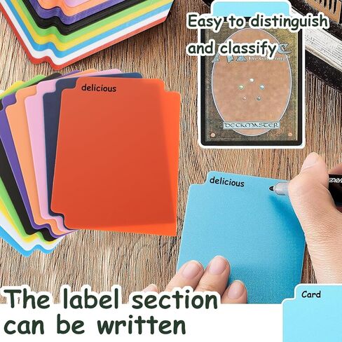 150 قطعة من فواصل بطاقات التداول، فواصل صفحات بطاقات التداول متعددة الألوان، فاصل بطاقات اللعب المتجمد مع علامات تبويب، بطاقات مقسمة بلاستيكية، فواصل بطاقات البيسبول للألعاب الرياضية، 3.8 × 2.7 بوصة in Kuwait