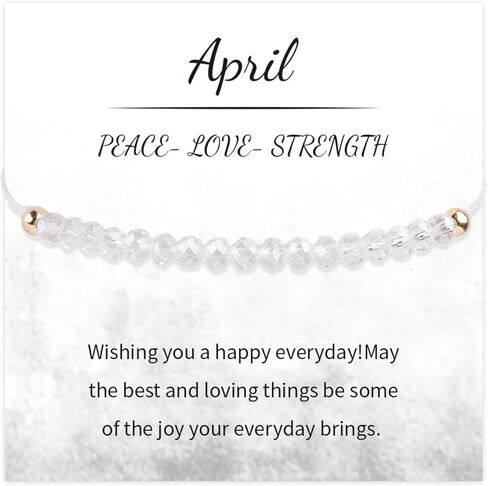 أساور جوهرة الميلاد للنساء والفتيات، سوار من الأحجار الكريمة مصنوع يدويًا، هدايا عيد ميلاد هدايا مجوهرات جوهرة الميلاد لأمها وزوجته سوار كريستال من حجر الميلاد (نكة-يونيو) in Kuwait