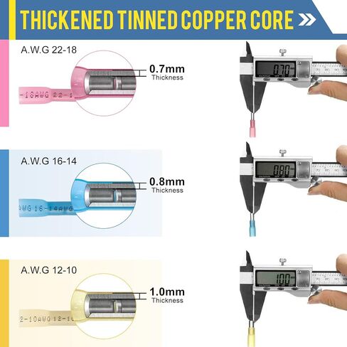 350PCS Solder Seal Wire Connectors Heat Shrink Wire Connectors Waterproof Insulated Electrical Terminals Kit Insulated Automotive Marine Electrical Wire Terminals in Saudi Arabia