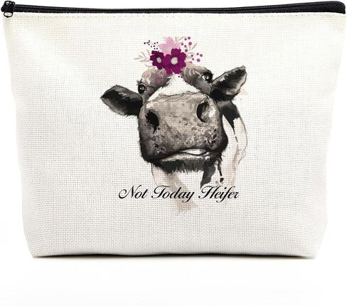 Western Makeup Bag Cow Print Stuff Cow Gifts Western Accessories for Women Birthday Graduation Friendship Cow Western Stuff for Daughter Coworker Female Sister Aunt Floral Cow Lovers Travel Organizer in Saudi Arabia