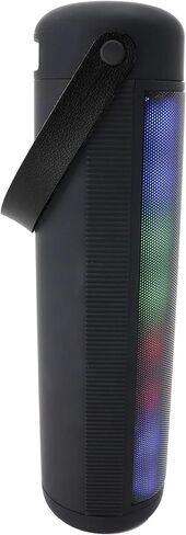 Riptunes Portable Bluetooth Sound Bar with 6 Changing LED Lights, Built-in Mic, Dynamic RGB Stereo Speaker for Desktop/Laptop/Phone/TV, Compatible w/USB/Micro-SD/AUX Line-in - Black in Saudi Arabia