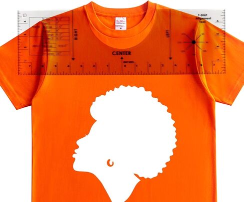 أداة محاذاة تي شيرت Juome، مساطر تي شيرت لتصميمات المركز، مسطرة دليل رسومي تي شيرت أكريليك لوضع الفينيل - أداة HTV (16 × 5 بوصة) in Kuwait