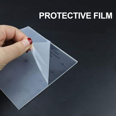 أداة محاذاة تي شيرت Juome، مساطر تي شيرت لتصميمات المركز، مسطرة دليل رسومي تي شيرت أكريليك لوضع الفينيل - أداة HTV (16 × 5 بوصة) in Kuwait