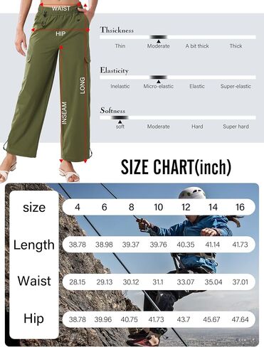 women's Hiking Pants Quick Cool Dry Tactical Cargo Pants Outdoor Casual Work Waterproof Lightweight for Safari Camping… in Saudi Arabia