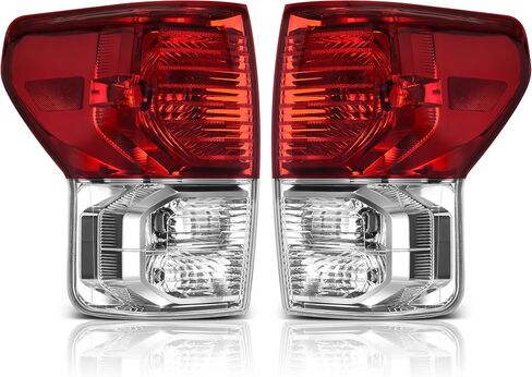 AUTOSAVER88 Tail Lights Assembly Compatible with 10 11 12 13 2010 2011 2012 2013 Tundra, Red Clear OE Replacement Taillights with Harness - Passenger Side in Saudi Arabia