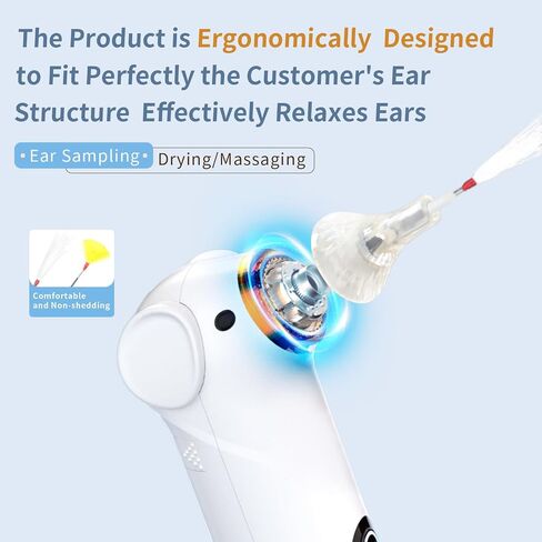 Multi-Functional Electric Ear Wax Removal Tool Ear Cleaning Kit - Drying Ear Canal&Massaging Ear, for Adults and Children (Green) in Saudi Arabia