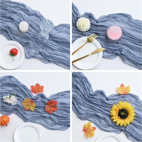 20 Pcs Lavender 10FT Cheesecloth Table Runner 23"x120" Boho Gauze Table Runner Rustic Sheer Runner Romantic Cheese Cloth Long Table Runner for Wedding Arch Bridal Baby Shower Birthday Party Décor in Saudi Arabia