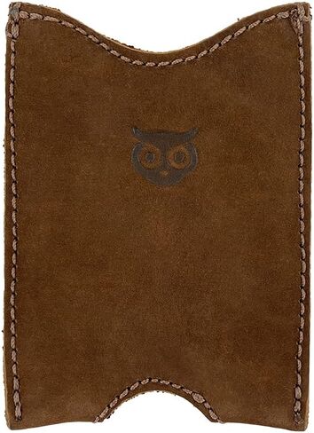 Hide & Drink, Rustic Leather Pocket Sleeve Wallet, for Easy Travelers, Commuters, Card Holder Handmade, Includes 101 Year Warranty (Bourbon Brown) in Saudi Arabia
