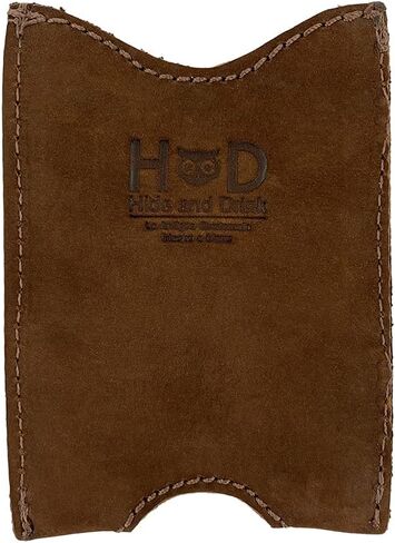 Hide & Drink, Rustic Leather Pocket Sleeve Wallet, for Easy Travelers, Commuters, Card Holder Handmade, Includes 101 Year Warranty (Bourbon Brown) in Saudi Arabia