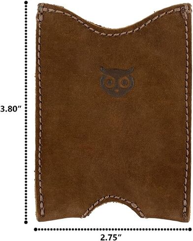 Hide & Drink, Rustic Leather Pocket Sleeve Wallet, for Easy Travelers, Commuters, Card Holder Handmade, Includes 101 Year Warranty (Bourbon Brown) in Saudi Arabia