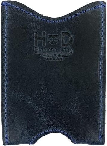 Hide & Drink, Rustic Leather Pocket Sleeve Wallet, for Easy Travelers, Commuters, Card Holder Handmade, Includes 101 Year Warranty (Bourbon Brown) in Saudi Arabia