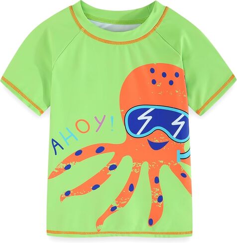Toddlers Baby Boys' 3-Piece Swimsuit Trunk Rashguard Set and Sun Hat Swimwear Bathing Suit UPF 50+ in Saudi Arabia