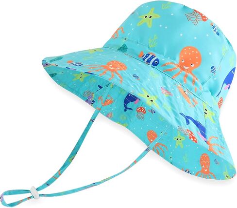 Toddlers Baby Boys' 3-Piece Swimsuit Trunk Rashguard Set and Sun Hat Swimwear Bathing Suit UPF 50+ in Saudi Arabia