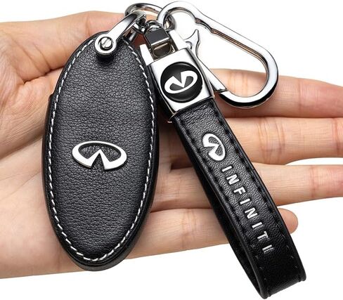 Key Cover fob Holder ,Key case Replacement for Infiniti G Series G37 JX35 Q Series Q50 Q60S Q70L QX EX FX M 4 Button All Models Keyless Entry Key Cover case with Keychains, Large in Saudi Arabia