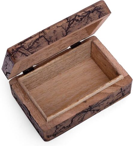Great Birthday Gift Ideas Handmade Decorative Wooden Jewelry Box Jewelry Organizer Keepsake Box Treasure Chest Trinket Holder Watch Box Storage Box Housewarming Gifts Women in Saudi Arabia