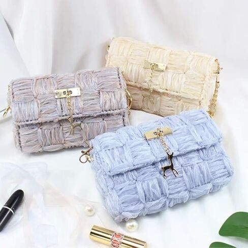 WADORN DIY Knitting Crochet Bags Kit, Acrylic Yarns Weaving Bag Making Materials Blank Mesh Plastic Canvas Sheets for Embroidery Cross Stitch DIY Women Handmade Bag Making Accessories, 7.2x4.2 Inch in Saudi Arabia