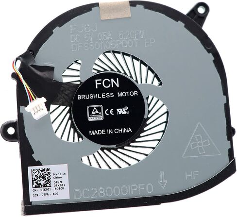 CPU & GPU Graphics Cooling Fan 08YY9 TK9J1 0TK9J1 Replacement for Dell XPS 15 9570 7590 Precision 15 (5530 5540) in Saudi Arabia