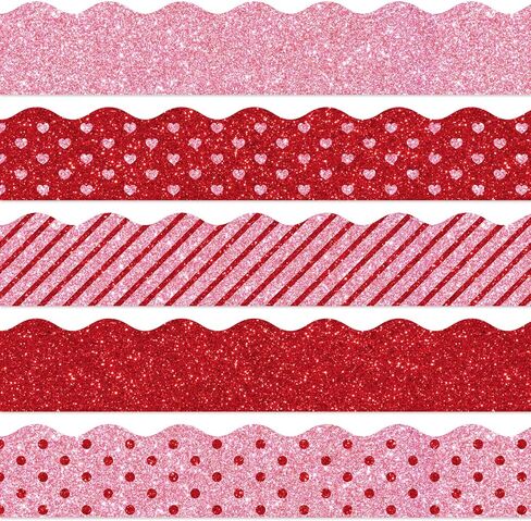Whaline 69Ft Halloween Bulletin Board Borders Glitter Orange Black Decoration Borders Pumpkin Stripe Dot Trim Border Bulletin Board Stickers for School Classroom Office Halloween Party Decoration in Saudi Arabia