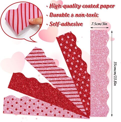 Whaline 69Ft Halloween Bulletin Board Borders Glitter Orange Black Decoration Borders Pumpkin Stripe Dot Trim Border Bulletin Board Stickers for School Classroom Office Halloween Party Decoration in Saudi Arabia