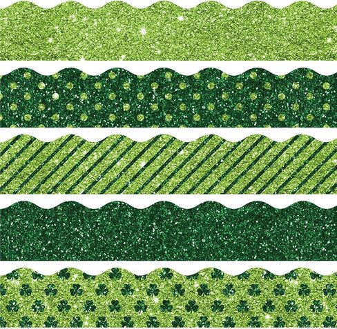 Whaline 69Ft Halloween Bulletin Board Borders Glitter Orange Black Decoration Borders Pumpkin Stripe Dot Trim Border Bulletin Board Stickers for School Classroom Office Halloween Party Decoration in Saudi Arabia