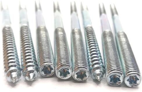 Hanger Bolt M8x79 Silvery Double Headed Bolt Self-Tapping Screw with Hexagon for Furniture 8Pcs in Saudi Arabia
