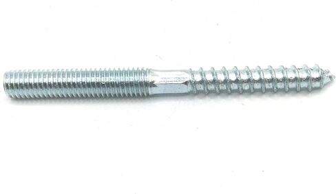 Hanger Bolt M8x79 Silvery Double Headed Bolt Self-Tapping Screw with Hexagon for Furniture 8Pcs in Saudi Arabia