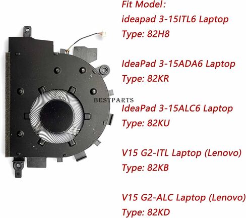 Bestparts Fan for ideapad 3-15 - New CPU Cooling Fan Replacement for Lenovo ideapad 3-15ITL6, 3-15ADA6, 3-15ALC6, for Lenovo V15 G2-ITL, V15 G2-ALC P/N: 5F10S13941 5F10S13942 5F10S13943 5F10S13944 in Saudi Arabia