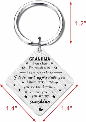 سلسلة مفاتيح SOUSYOKYO Best Grandma Ever، أنا أحب أفكار هدايا عيد ميلاد جدتي، هدية الجدة in Kuwait