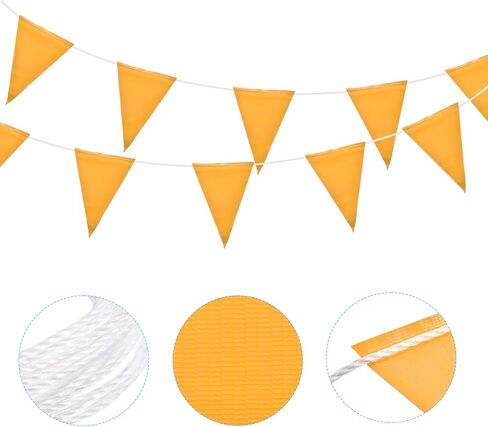 MECCANIXITY 98ft 45pcs Caution Pennant Banner Flags Perimeter Marking Safety Flag for Traffic Construction Warning, Green in Kuwait