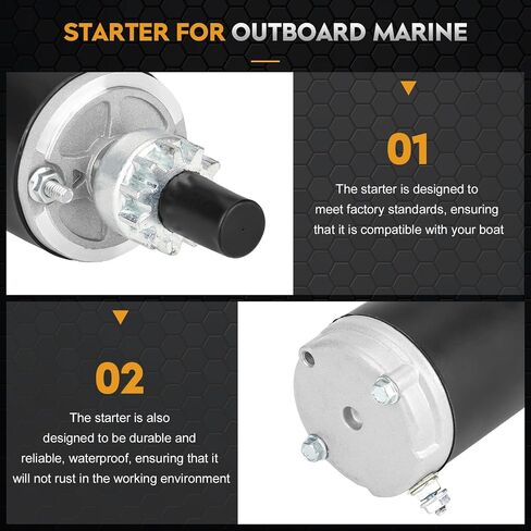 SAB0115 مشغل كهربائي متوافق مع Johnson OMC Evinrude Outboard Marine 50 60 65 70 75 hp 70hp 75hp MOT2001, 5370, 110240, 410-21004, 386657, 585050, 585197, 586281 in Saudi Arabia