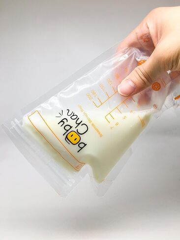 Baby Chan Breast Milk Storage Bags, 100 Count (2 Packs of 50 Bags) with Double Zipper Seal and Convenient Pour Spout, Excellent for Storing and Freezing Breastmilk, Pre-sterilized, BPA and BPS-Free in Saudi Arabia
