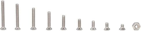160Pcs #8-32 UNC Stainless Steel Phillips Flat Head Countersunk Machine Screws Nuts Assortment Kit- #8-32x 1/4" 5/16" 3/8" 1/2" 5/8" 3/4" 7/8" 1" in Kuwait