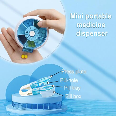 2Pcs Portable Travel Pill Taker + 1 Pcs Pill Organizer, Weekly Pill Organizer, Pill Box, Medicine Organizer, Pill Case, Pill Container, Pill Box 7 Day, Pill Holder, Travel Pill Case in Kuwait