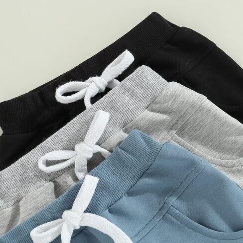 Baby Boys' 3-Pack Pull-on Jogger Shorts Knit Shorts Classic Fit Elastic Waist Toddler Shorts Kids Multipacks Pants in Saudi Arabia