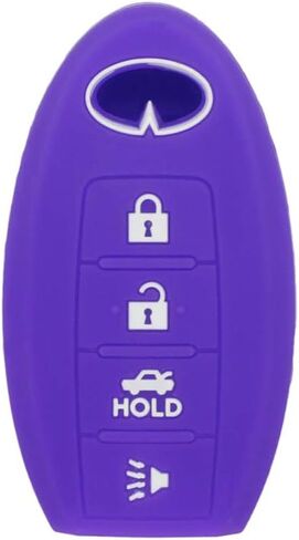Silicone Cover Protector Case Holder Skin Jacket Compatible with INFINITI 4 Button Smart Remote Key Fob CV4508 Orange in Saudi Arabia