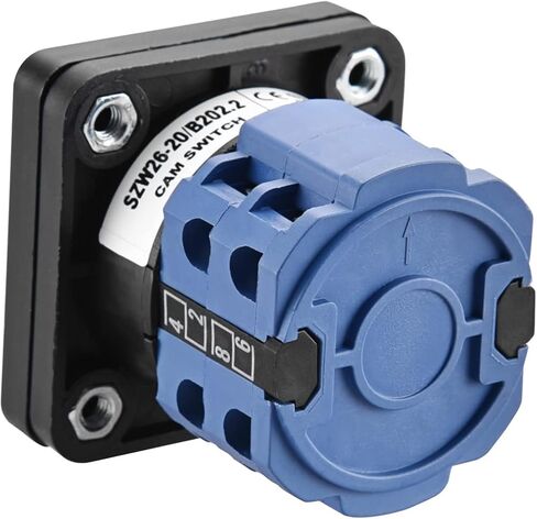 Universal Rotary Cam Selector Changeover Switch SZW26-20/B202.2 On-Off-On Momentary 660V 20A 3 Position 2 Phase 8 Terminals CE in Saudi Arabia