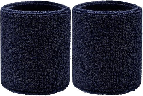 Colorful Cotton Sport Wristbands for Men and Women - 3" Athletic Terry Cloth Sweatbands in Neon Colors - Wrist Sweat Bands for Tennis, Basketball, Running, Gym (1 Pair) in Saudi Arabia